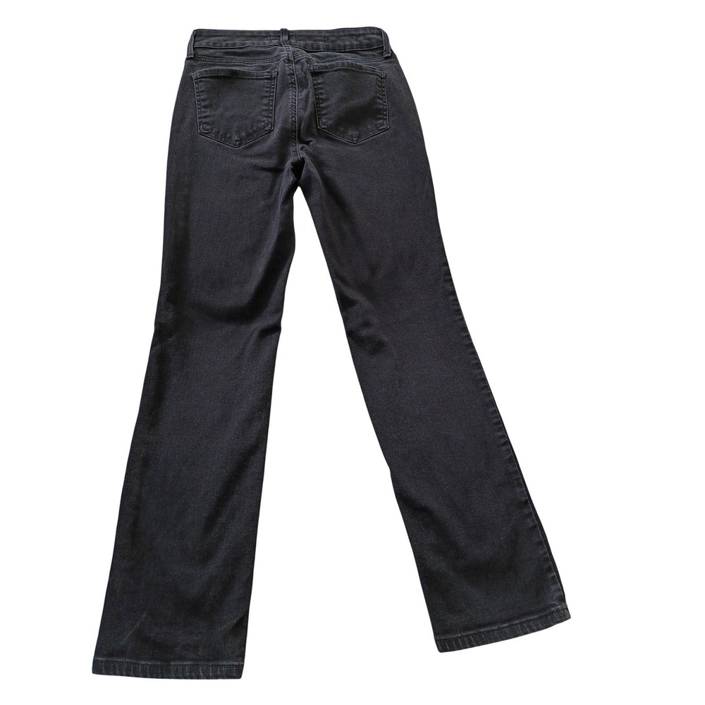 NYDJ Marilyn Straight Leg Jeans Faded Black Lift Tuck Technology 26x28 High Rise